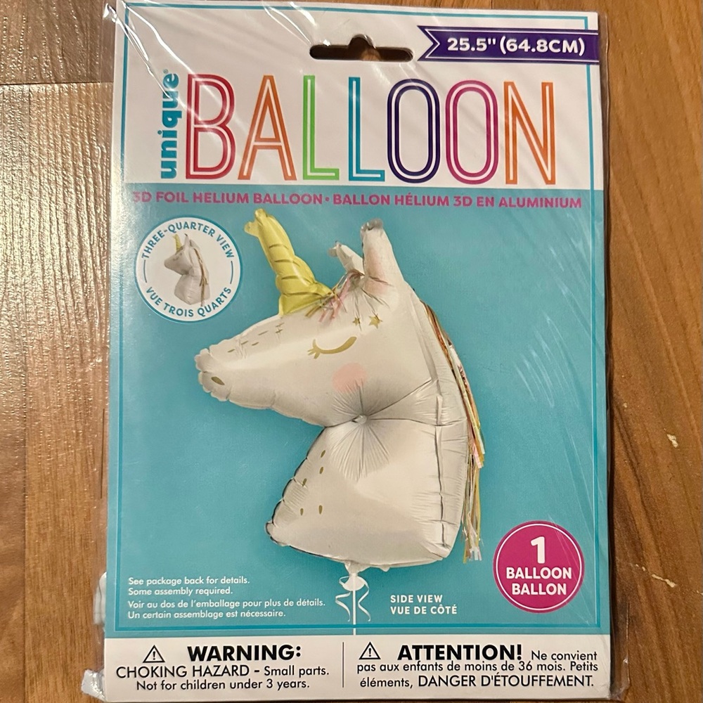 3D Foil Unicorn Balloon
